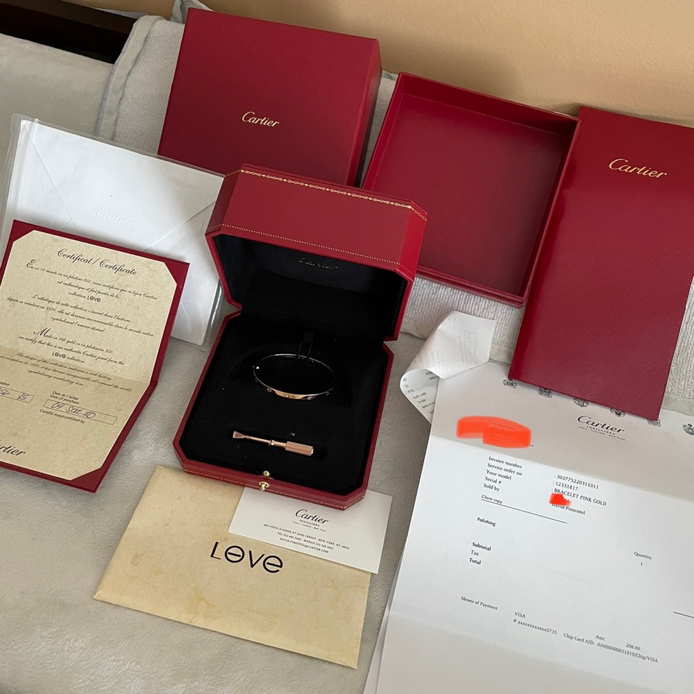 💯 authentic Cartier Love bracelet RG (small version size 15)